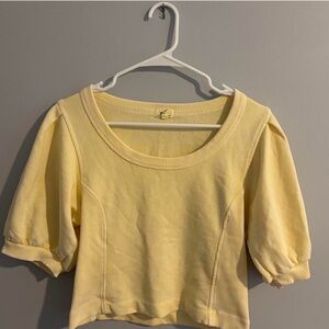 Aerie Yellow Puff Sleeve Top